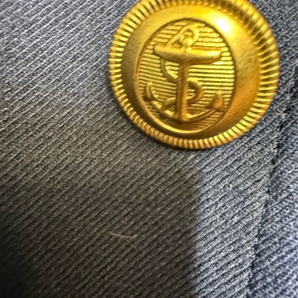 J.CREW THOMPSON UNIVERSITY. Mens Blazer Navy Blue 2-Button Gold Buttons 44R - Picture 5 of 10